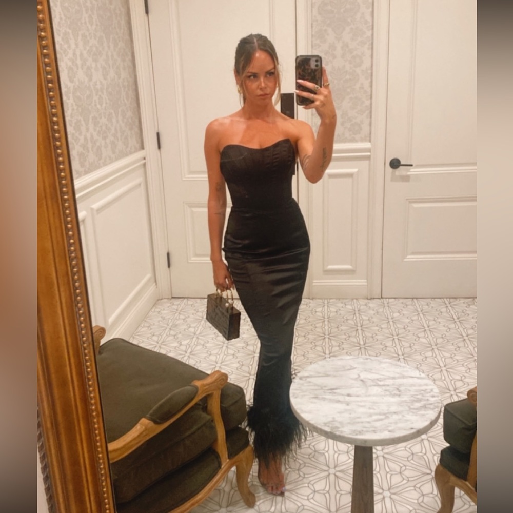 Aqua x Maeve Reilly black formal dress